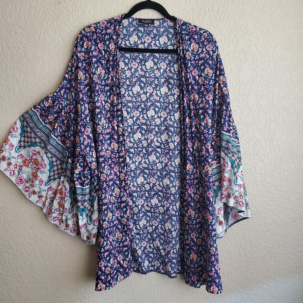 Gigio Kimono Jacket Wanderlust Coastal Boho Festival Beachy Open Flowy S